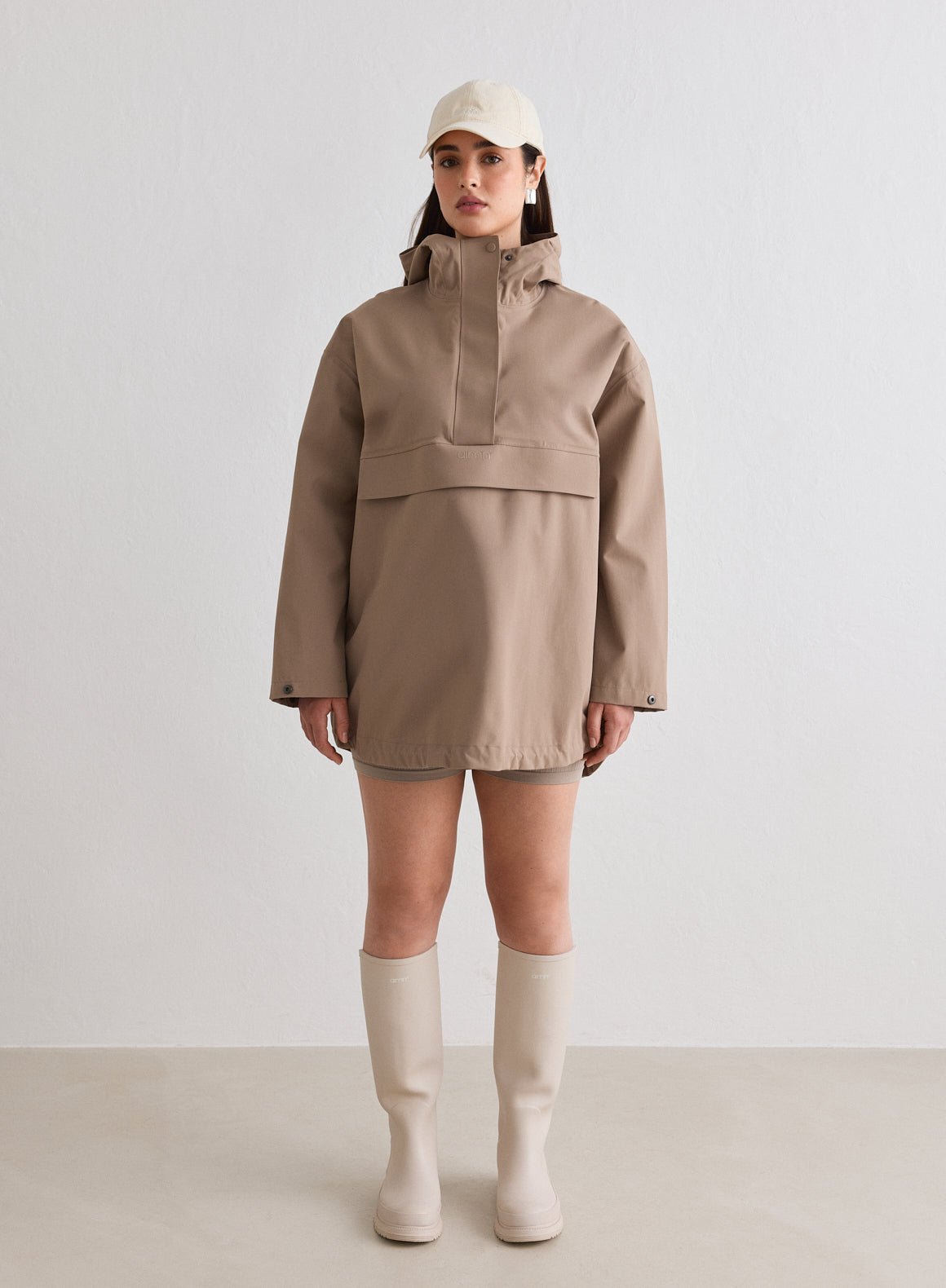 Espresso Waterproof Oversized Anorak – AIM'N