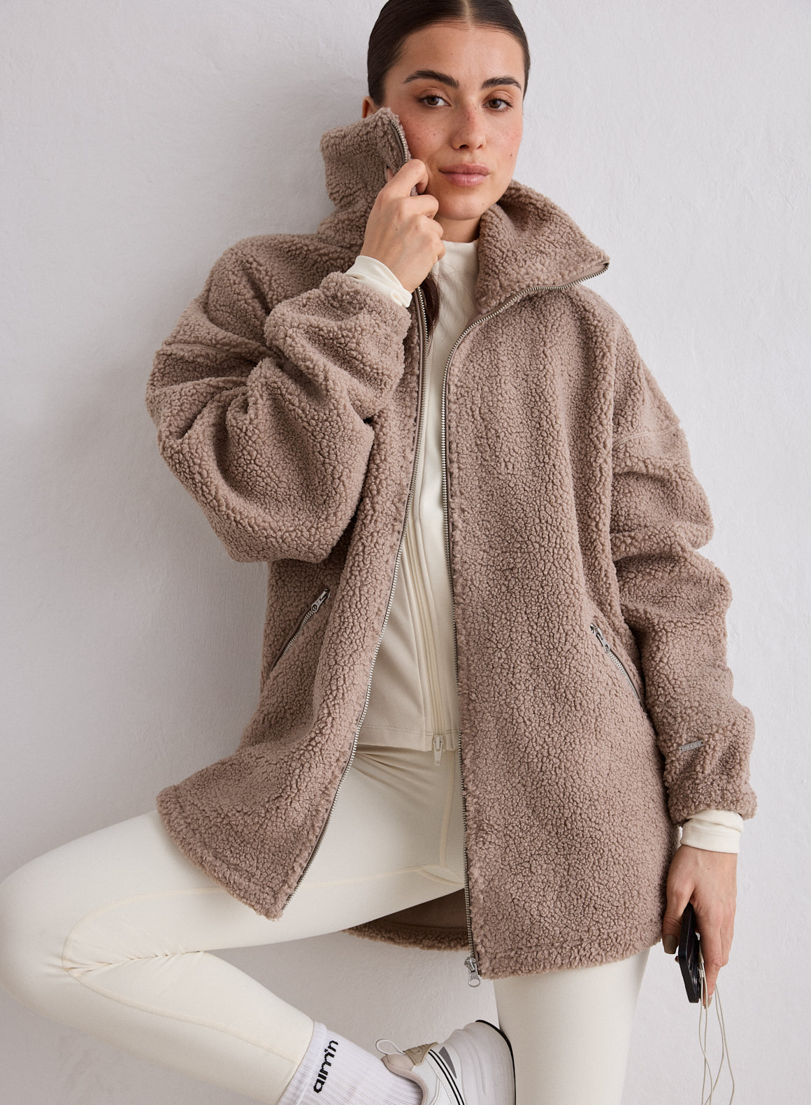 Dark Clay Pile Jacket – AIM'N