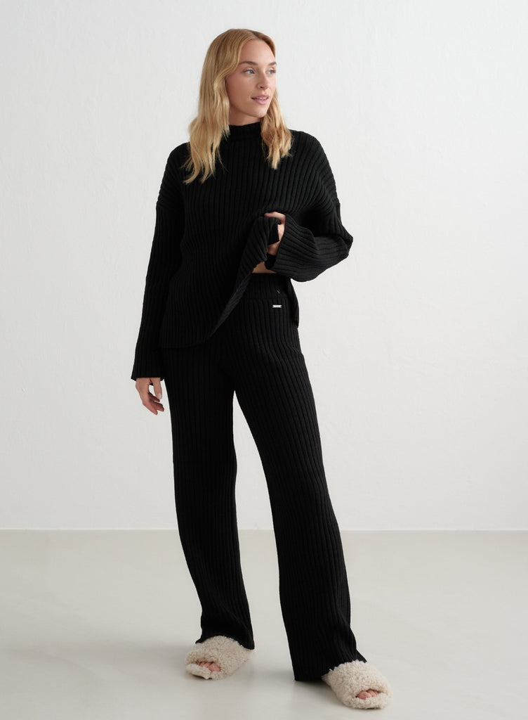 Black Rib Knit Set – AIM'N