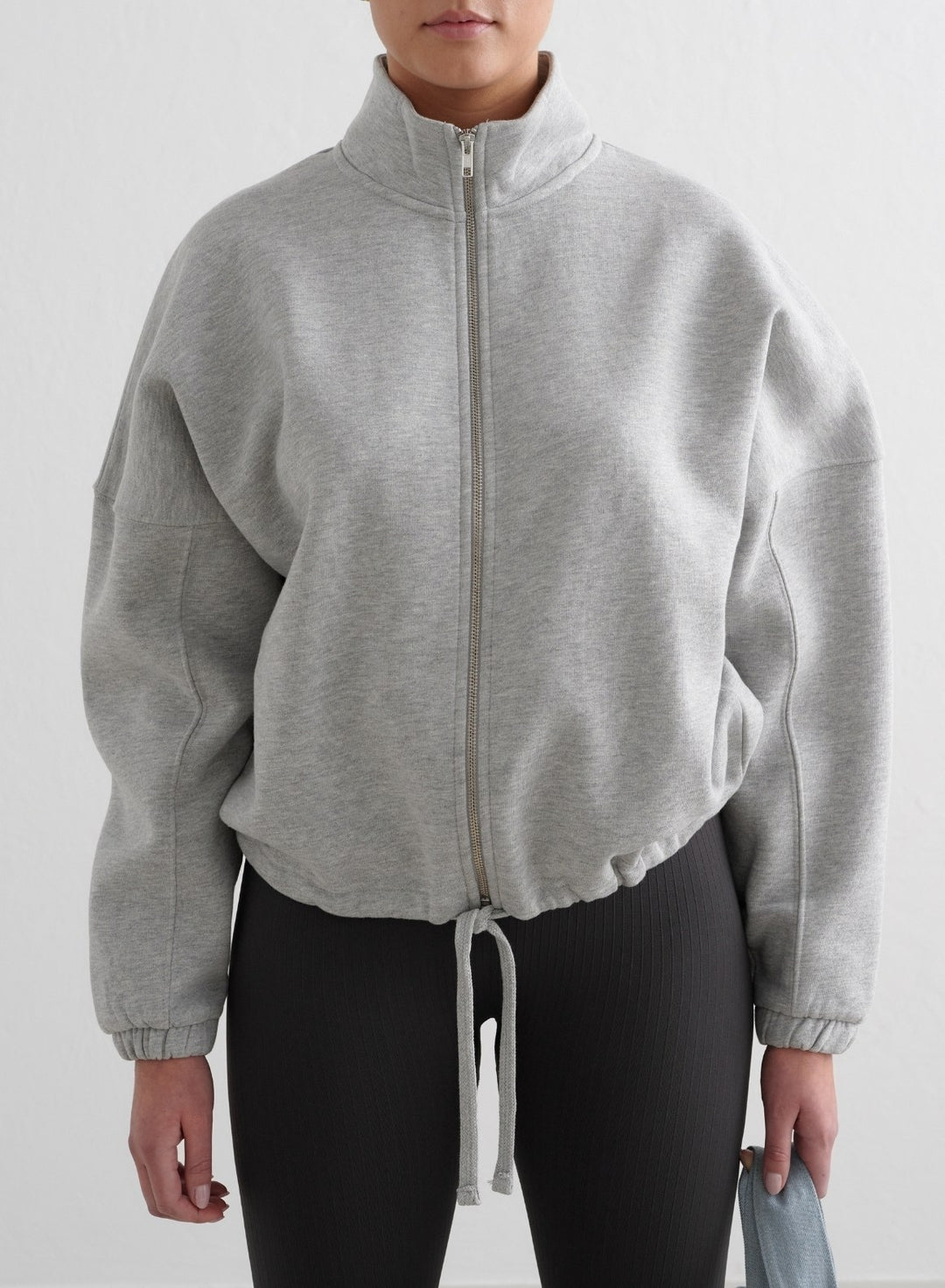 Grey Melange Campus Sweat Zip Jacket – AIM'N