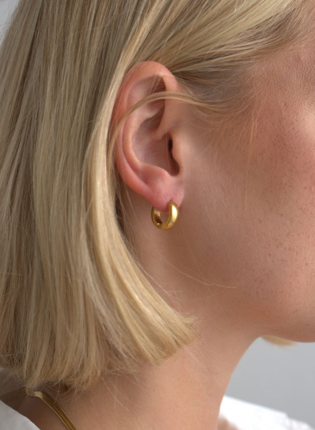 Gold Waterproof Hoop Earrings – AIM'N