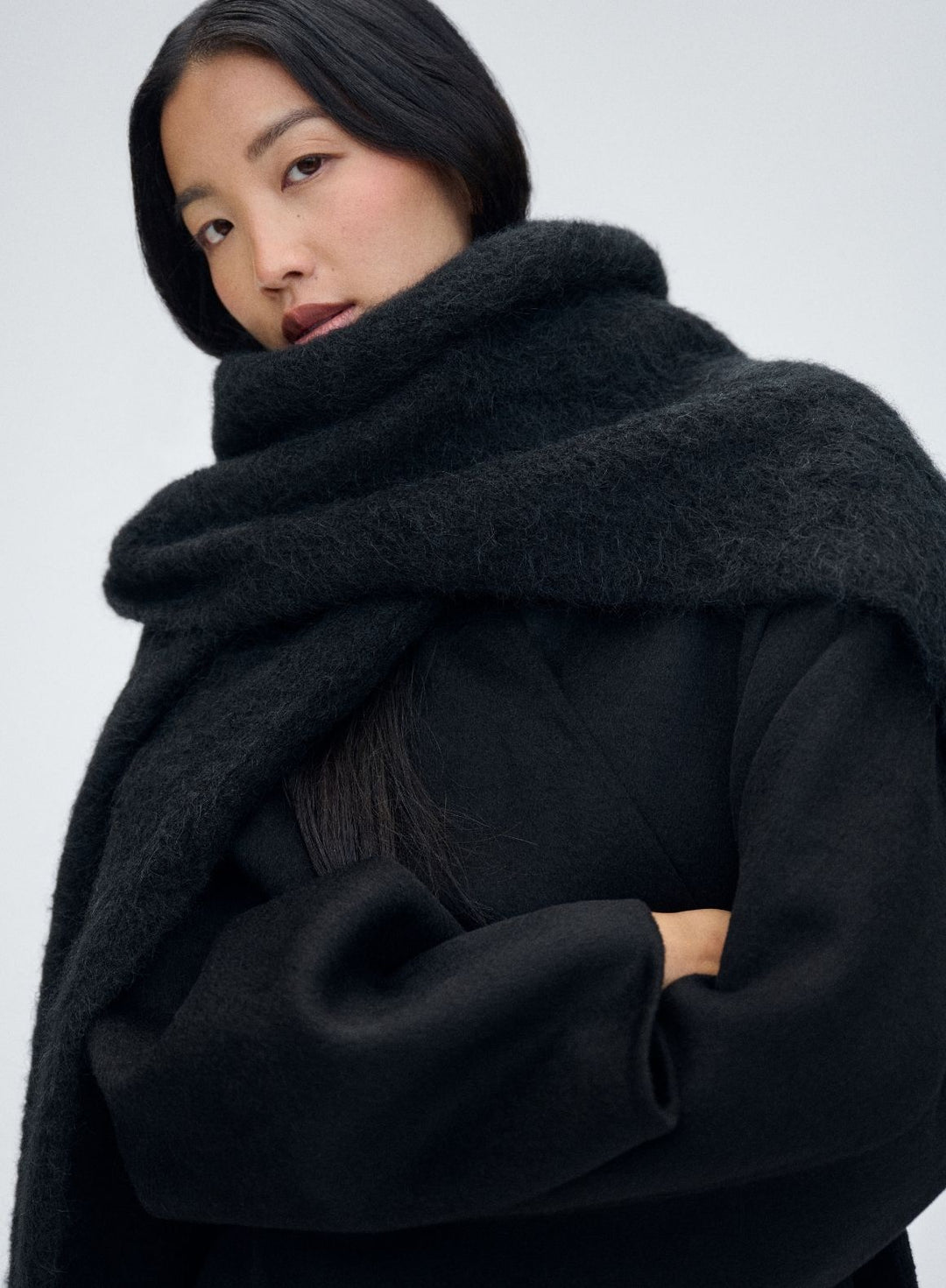 小物 stein ALPACA LONG MUFFLER BLACK stein | シュタイン ALPACA LONG MUFFLER(MULTI) / アルパカロング