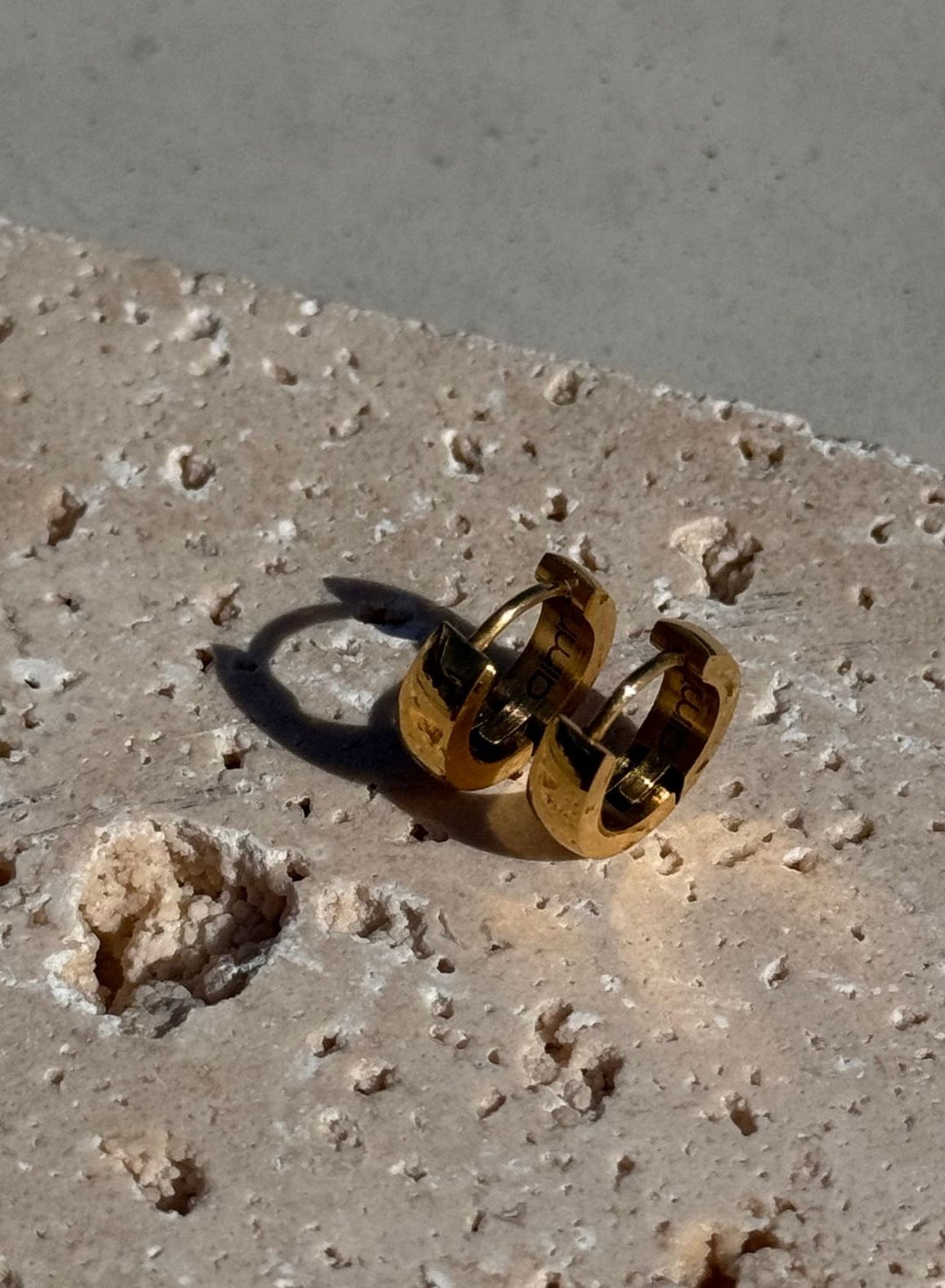 Gold Waterproof Hoop Earrings – AIM'N