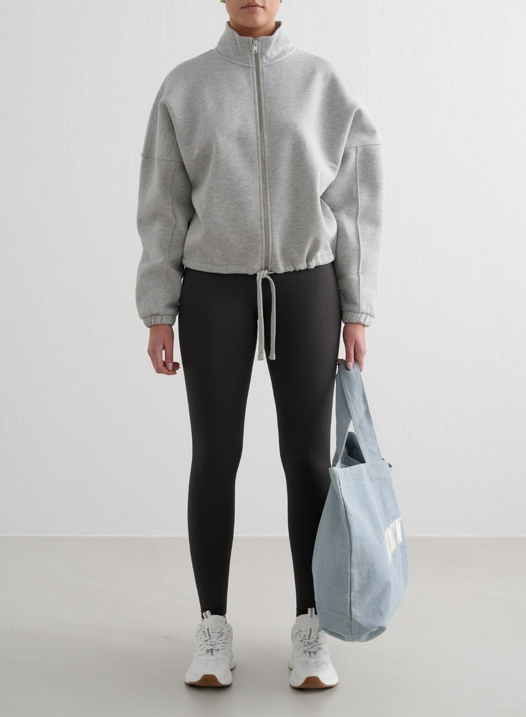 Grey Melange Campus Sweat Zip Jacket – AIM'N Grey Melange Campus Sweat Zip Jacket – AIM'N