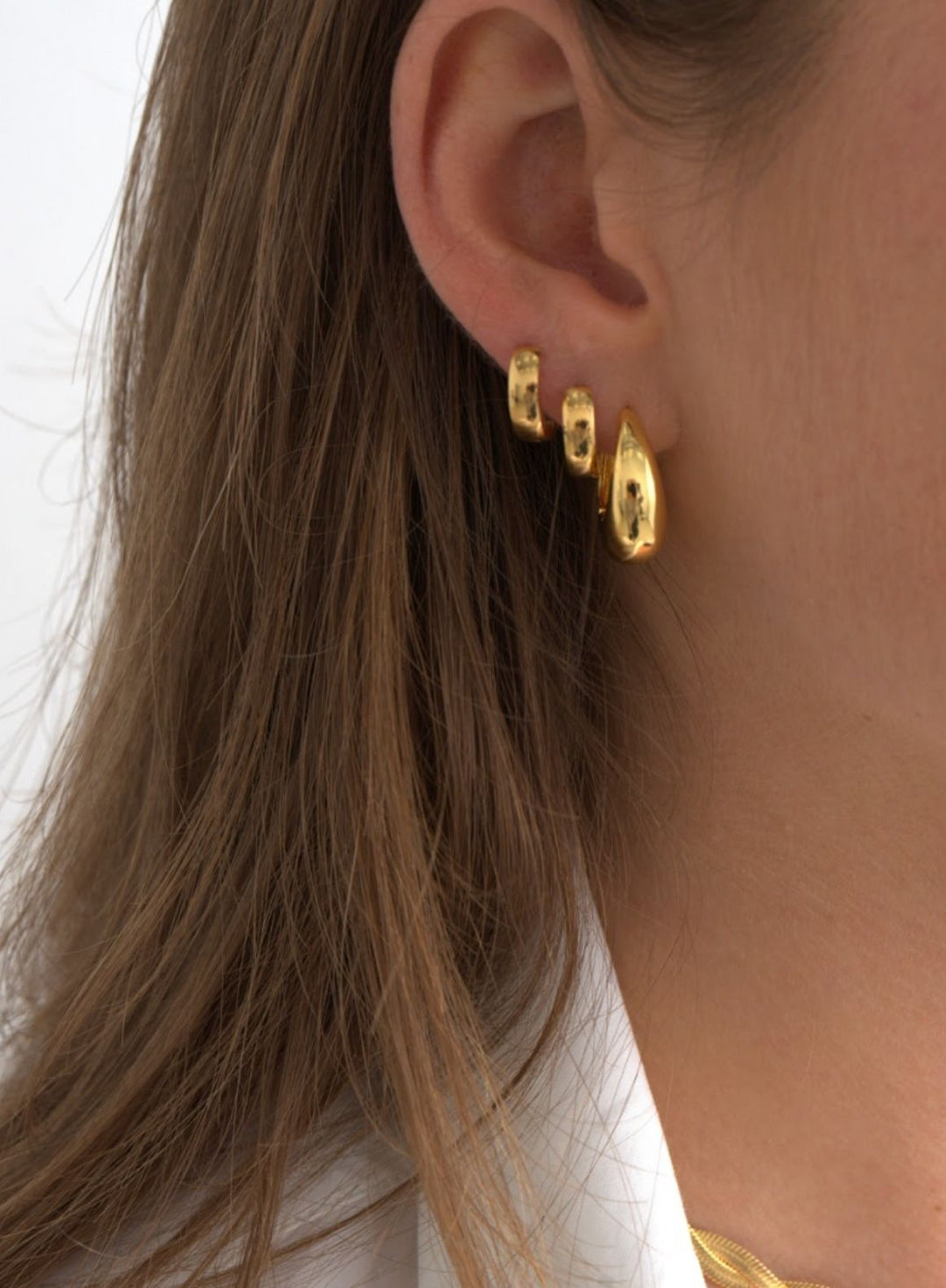 Gold Waterproof Hoop Earrings – AIM'N