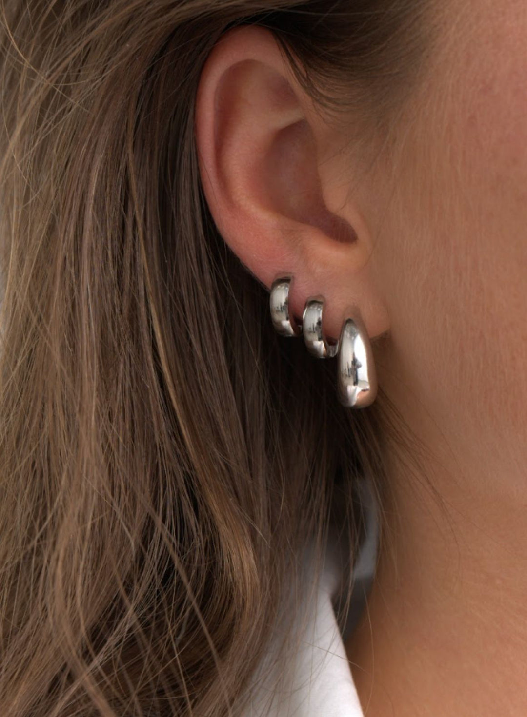 Silver Waterproof Hoop Earrings – AIM'N