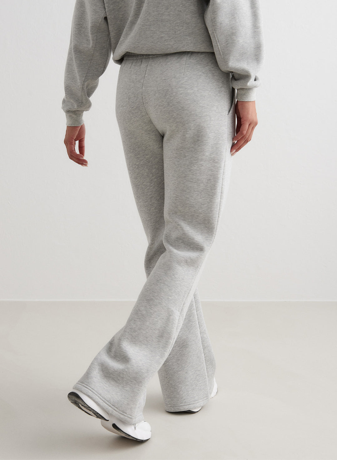 Grey Melange Flare Sweatpants – AIM'N