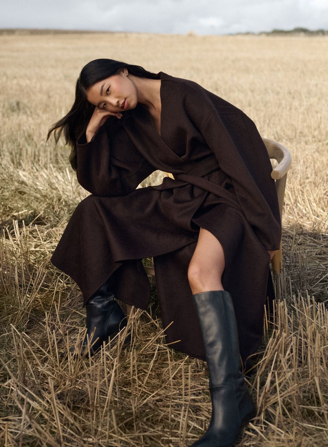 Chocolate Wool Coat – AIM'N