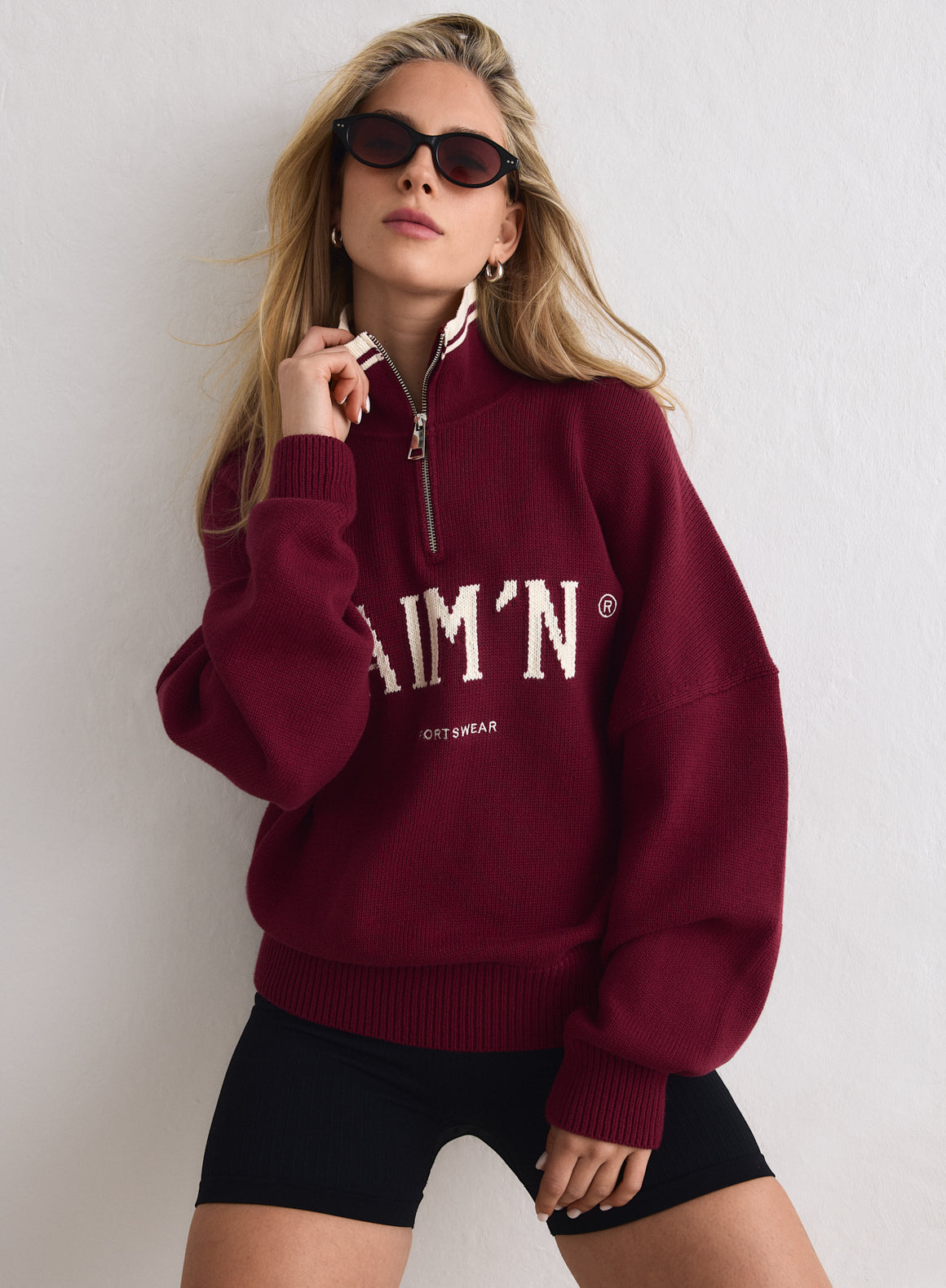 Ruby College Knitted Half Zip