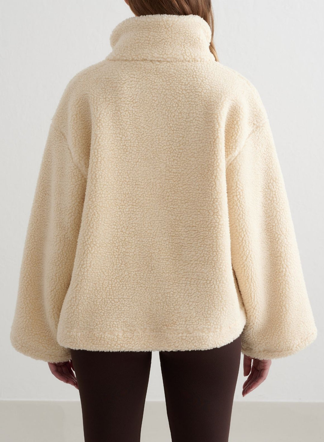 Almond White Pile Anorak – AIM'N