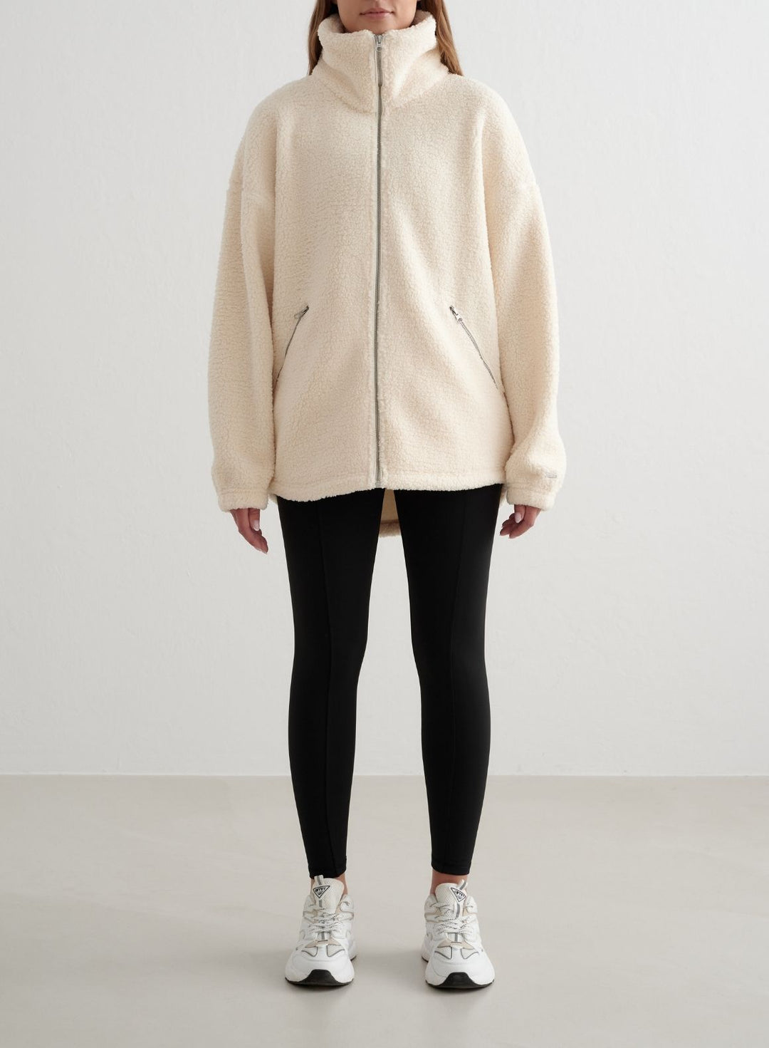 Almond White Pile Jacket – AIM'N