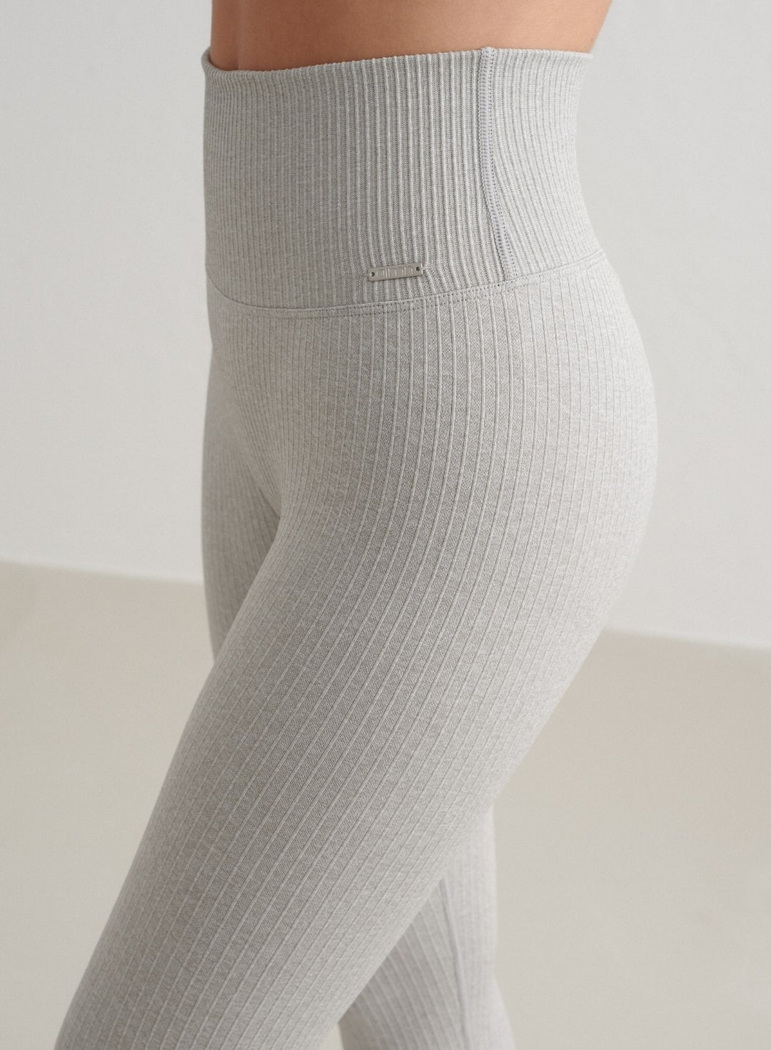 Grey Melange Ribbed Seamless Petite Tights – AIM'N