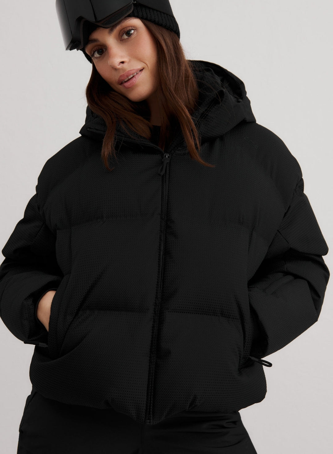 Black Cortina Puffer Jacket – AIM'N