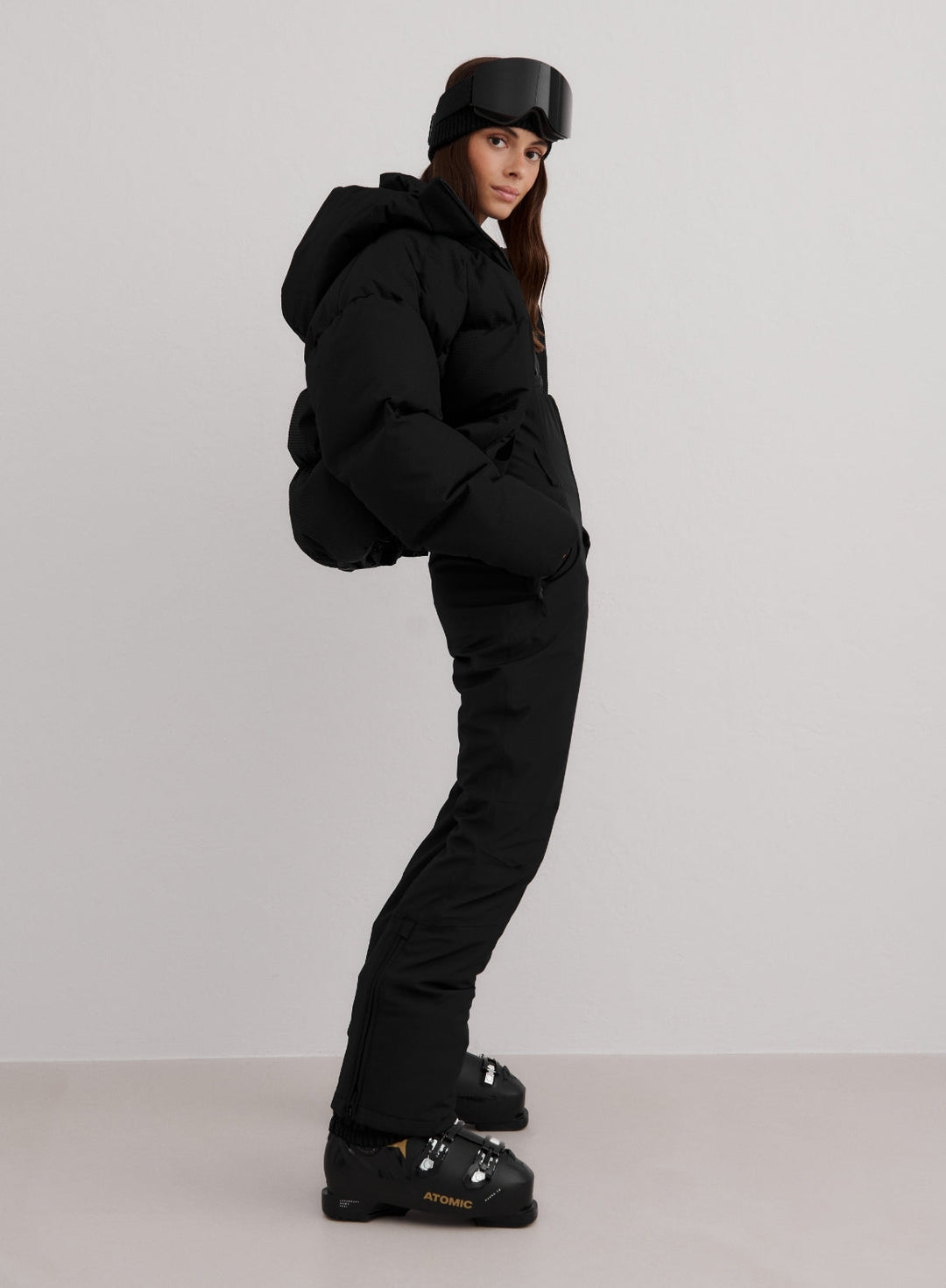 Black Cortina Puffer Jacket – AIM'N