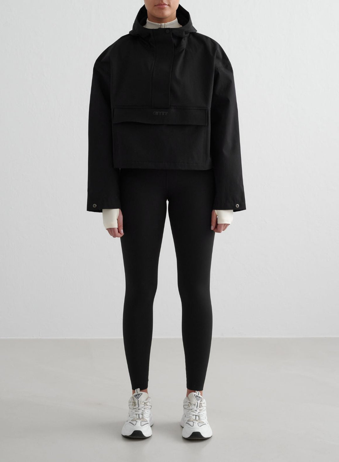 Black Cropped Waterproof Anorak – AIM'N
