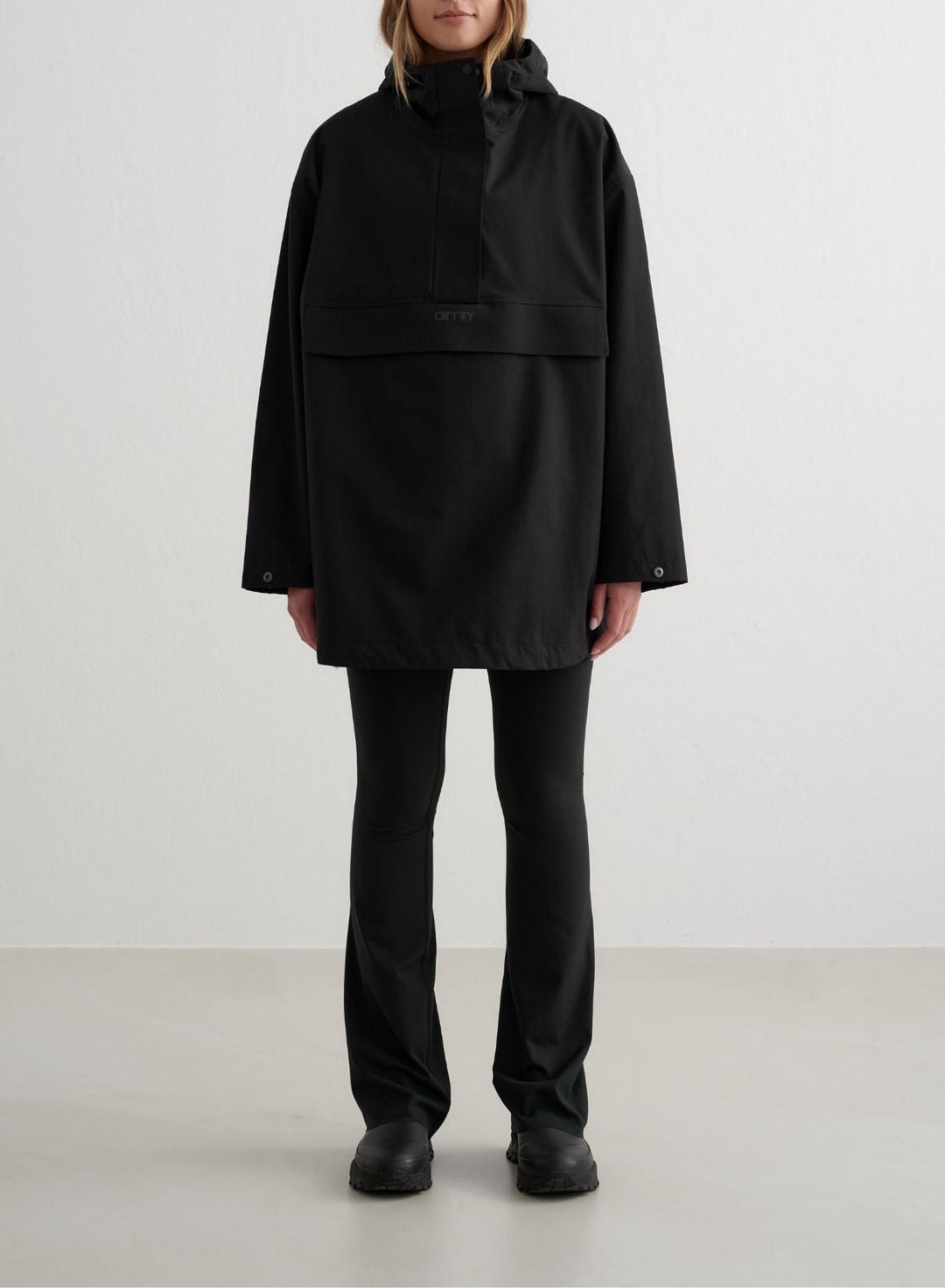 Black Waterproof Oversized Anorak – AIM'N