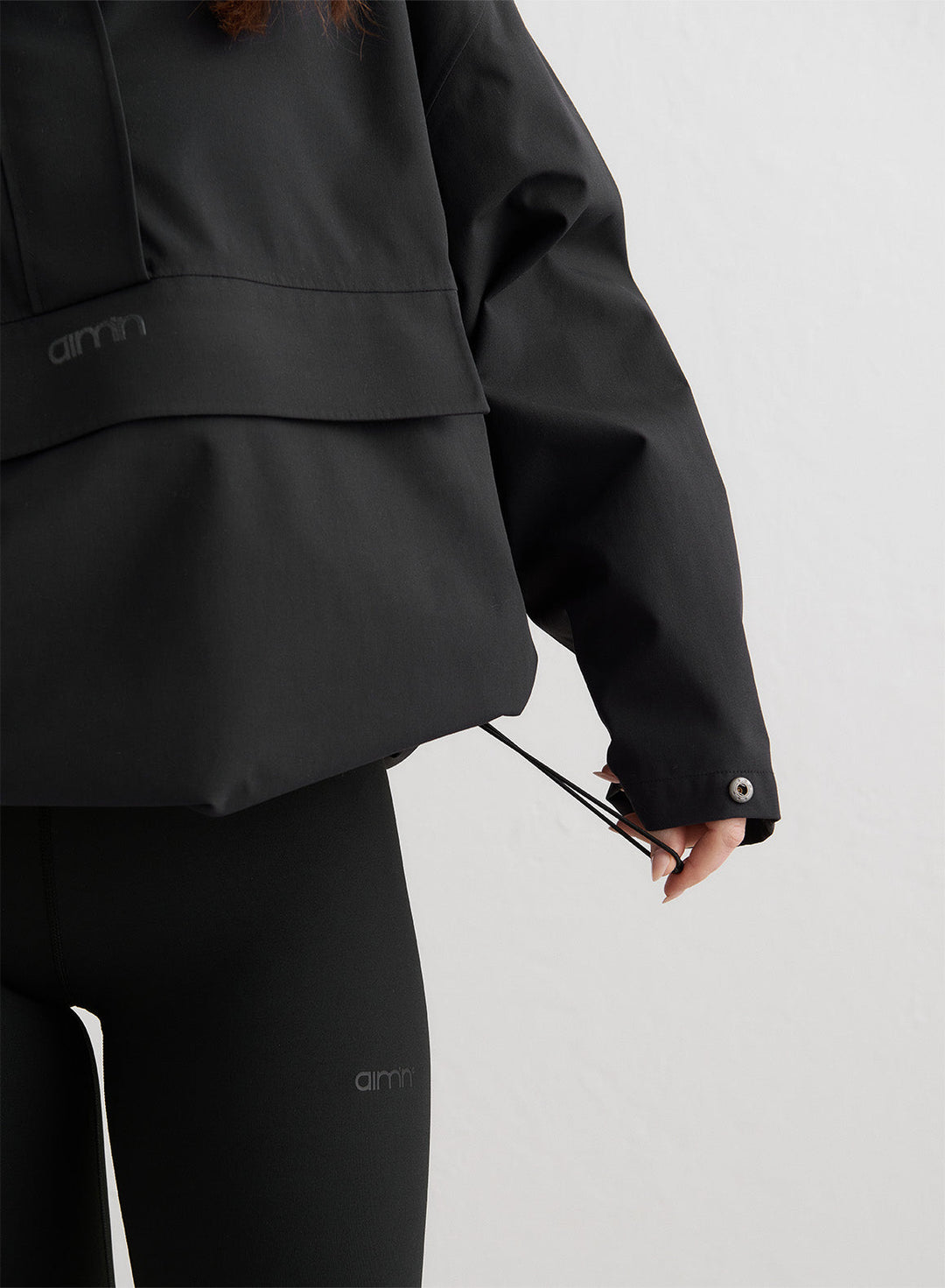 Black Waterproof Oversized Anorak – AIM'N