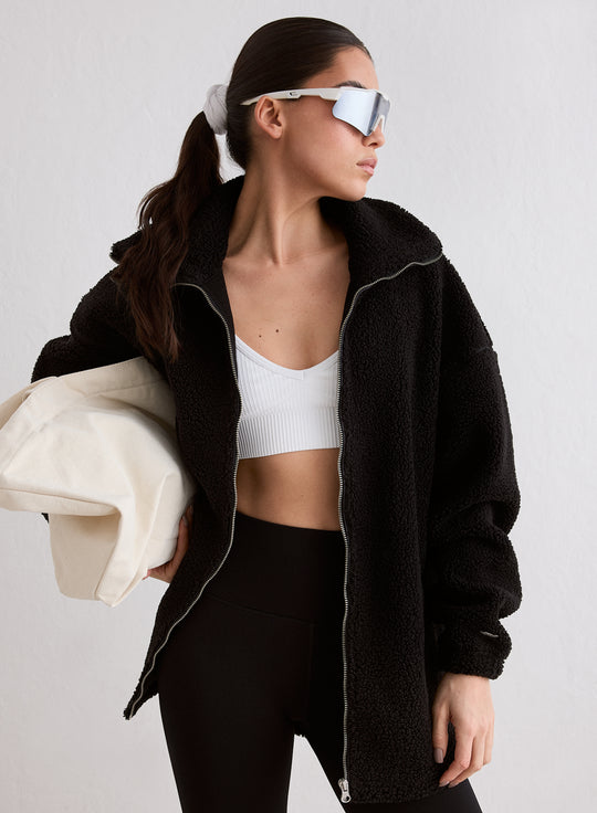Almond White Pile Jacket – AIM'N