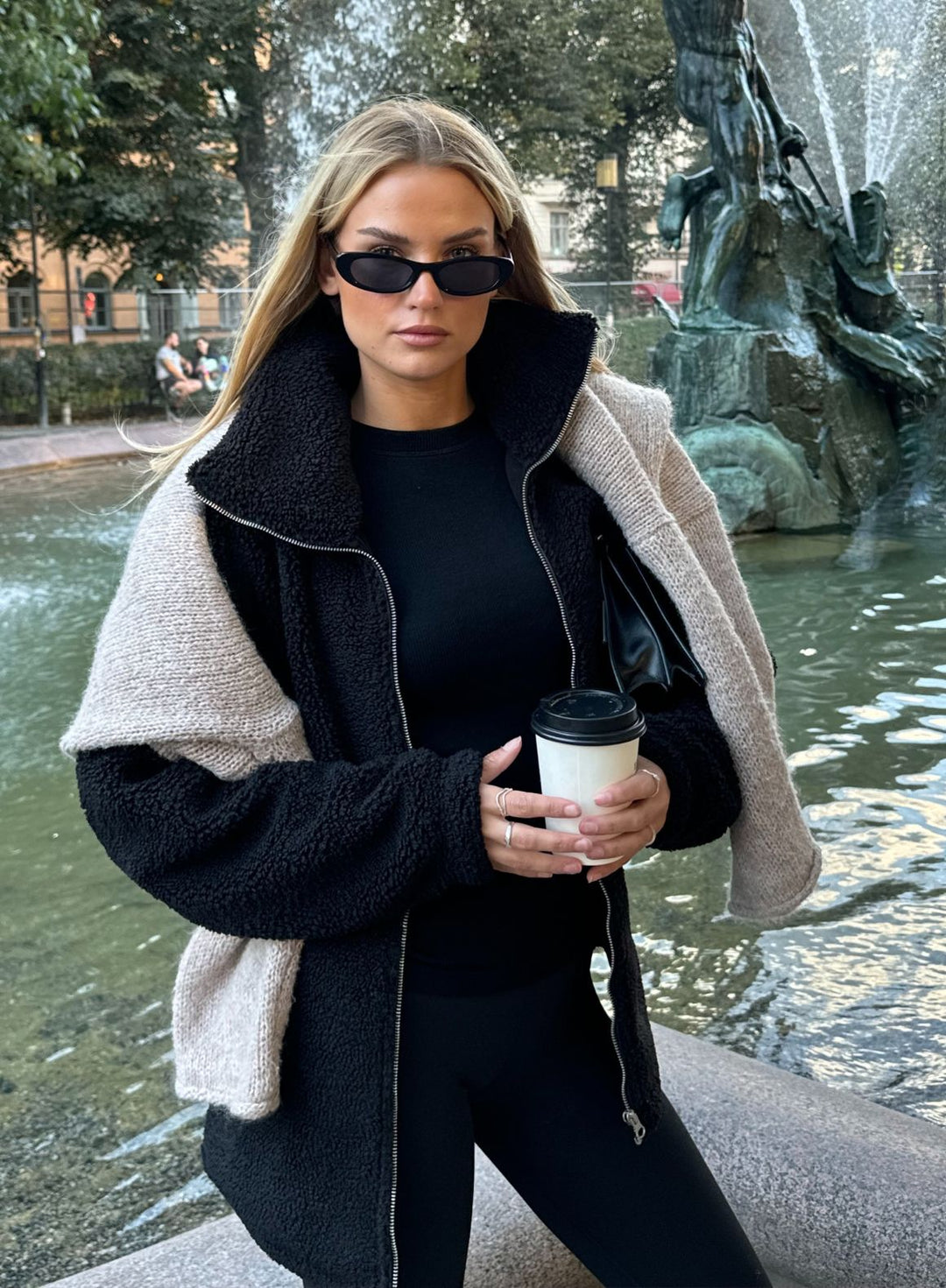 ジャケット・アウター LIMI feu SHEEP PILE SQUARE JACKET SHEEP PILE LONG JERSEY COAT(S Black): LIMI feu｜THE SHOP YOHJI