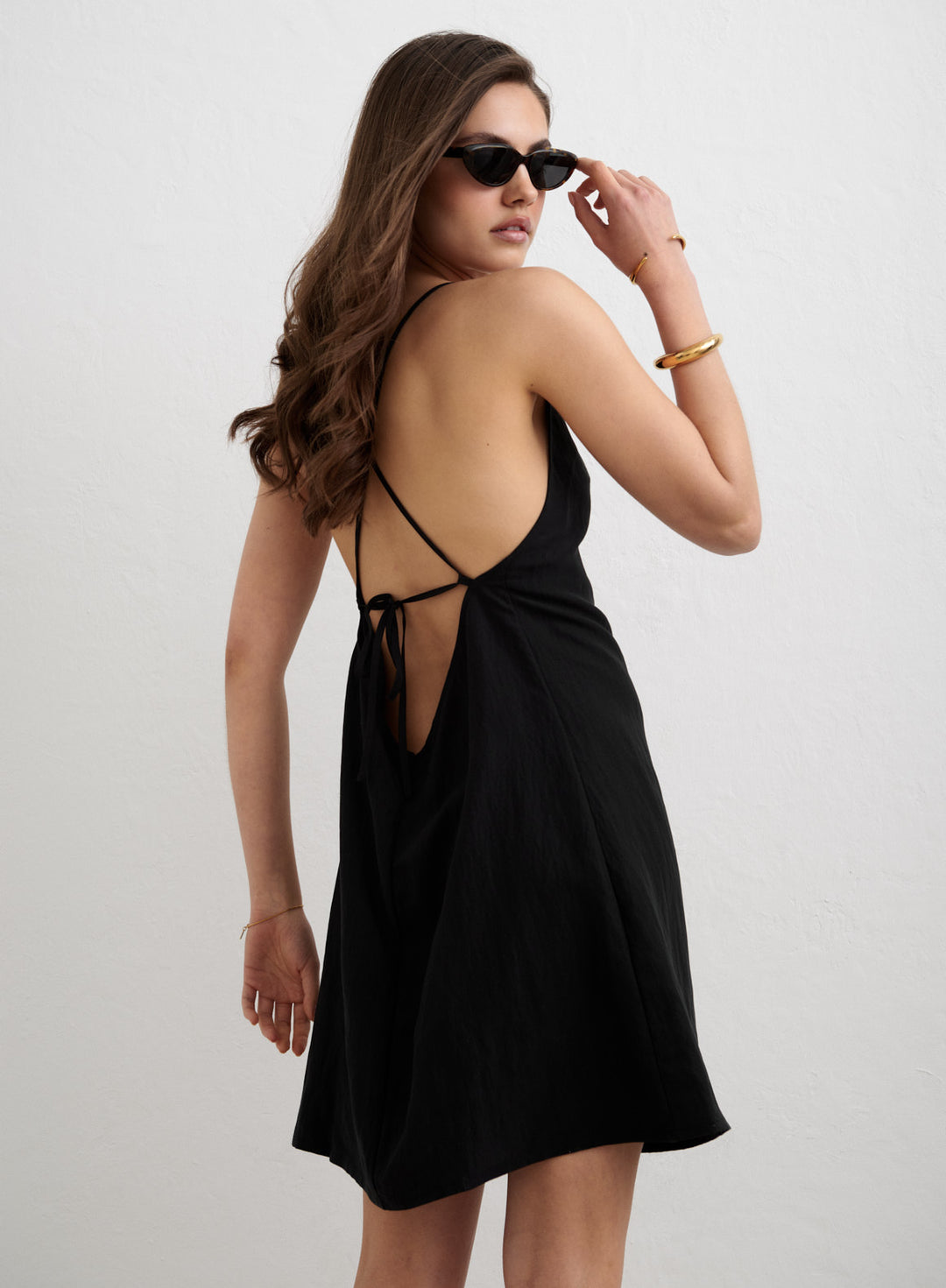 mini dresses for women summer PRETTYGARDEN Women's Short Sleeve Mini Dress Summer V Neck Hollow Out
