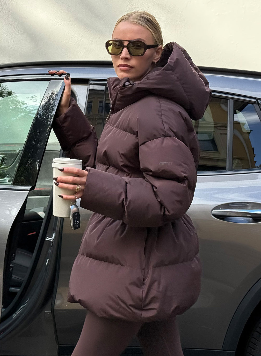 Cacao Moment Puffer Jacket – AIM'N