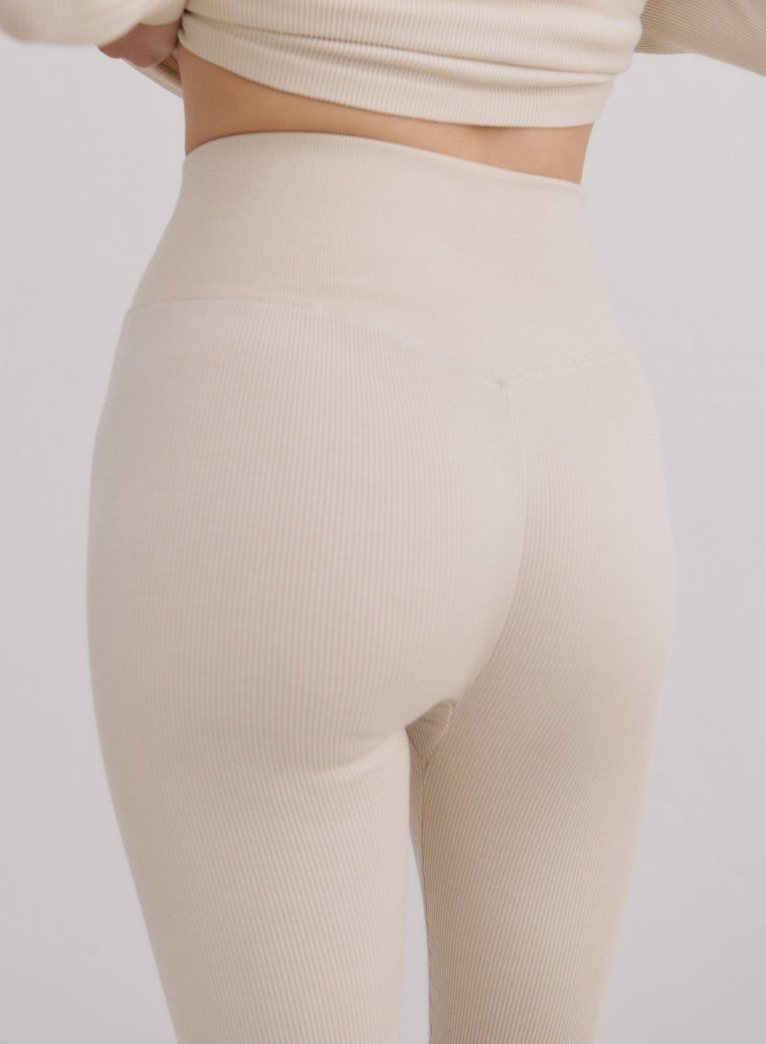 Café Au Lait Ribbed Wool Leggings – AIM'N