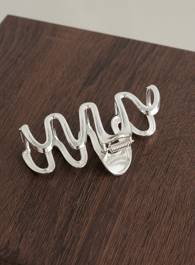 Silver Swirl Hair Claw