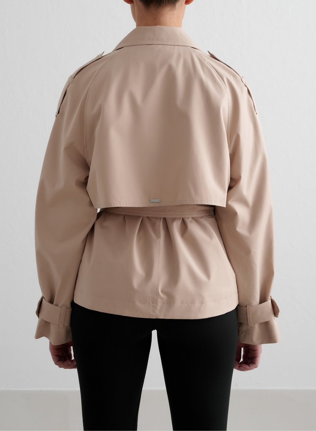 Beige Recycled Tech Trench Jacket – AIM'N