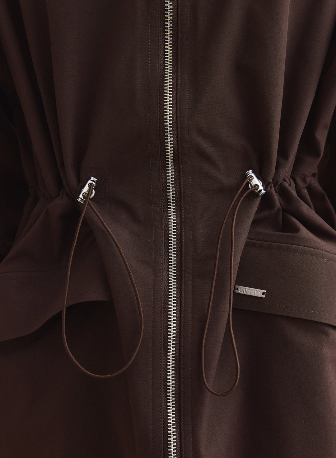 Chocolate Waterproof Zip Jacket – AIM'N