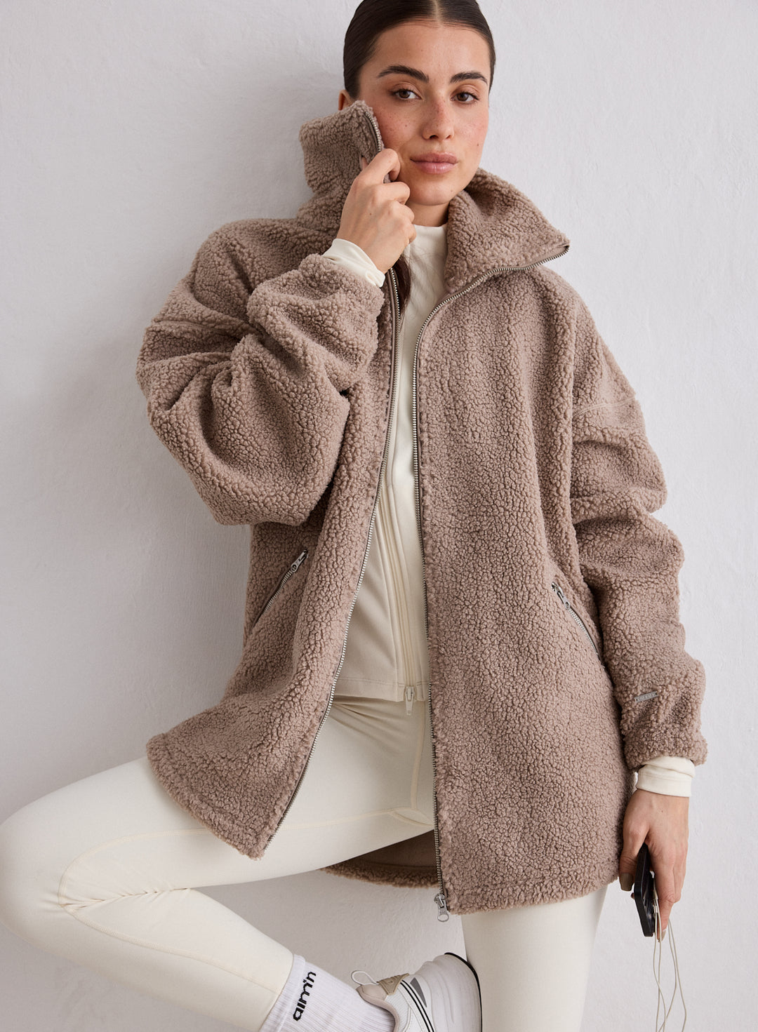 Dark Clay Pile Jacket – AIM'N