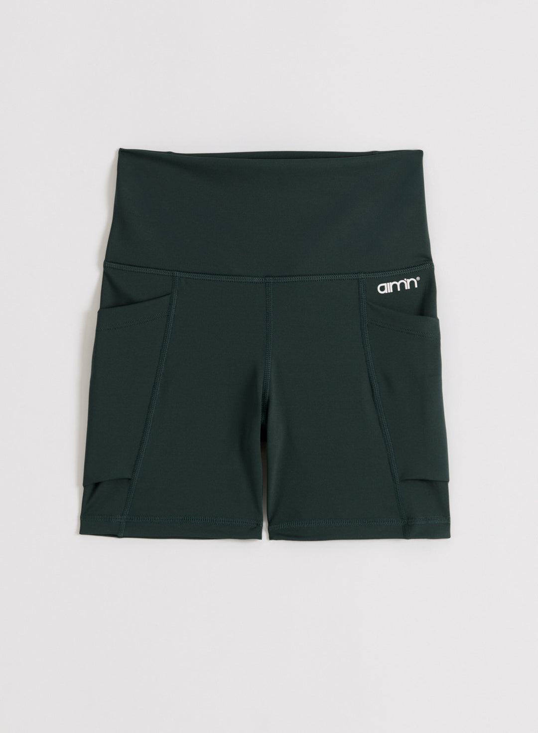 Deep Emerald Double Pocket Midi Biker Shorts – AIM'N