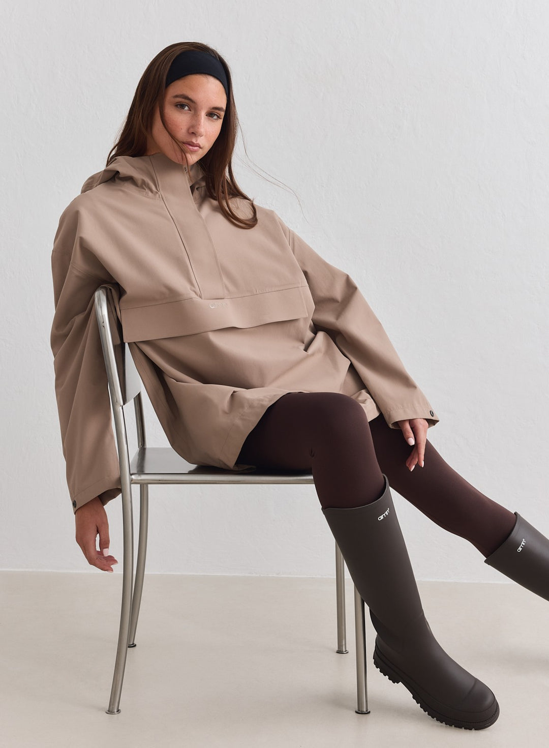 茶 aimo Espresso Waterproof Oversized Anorak – AIM'N
