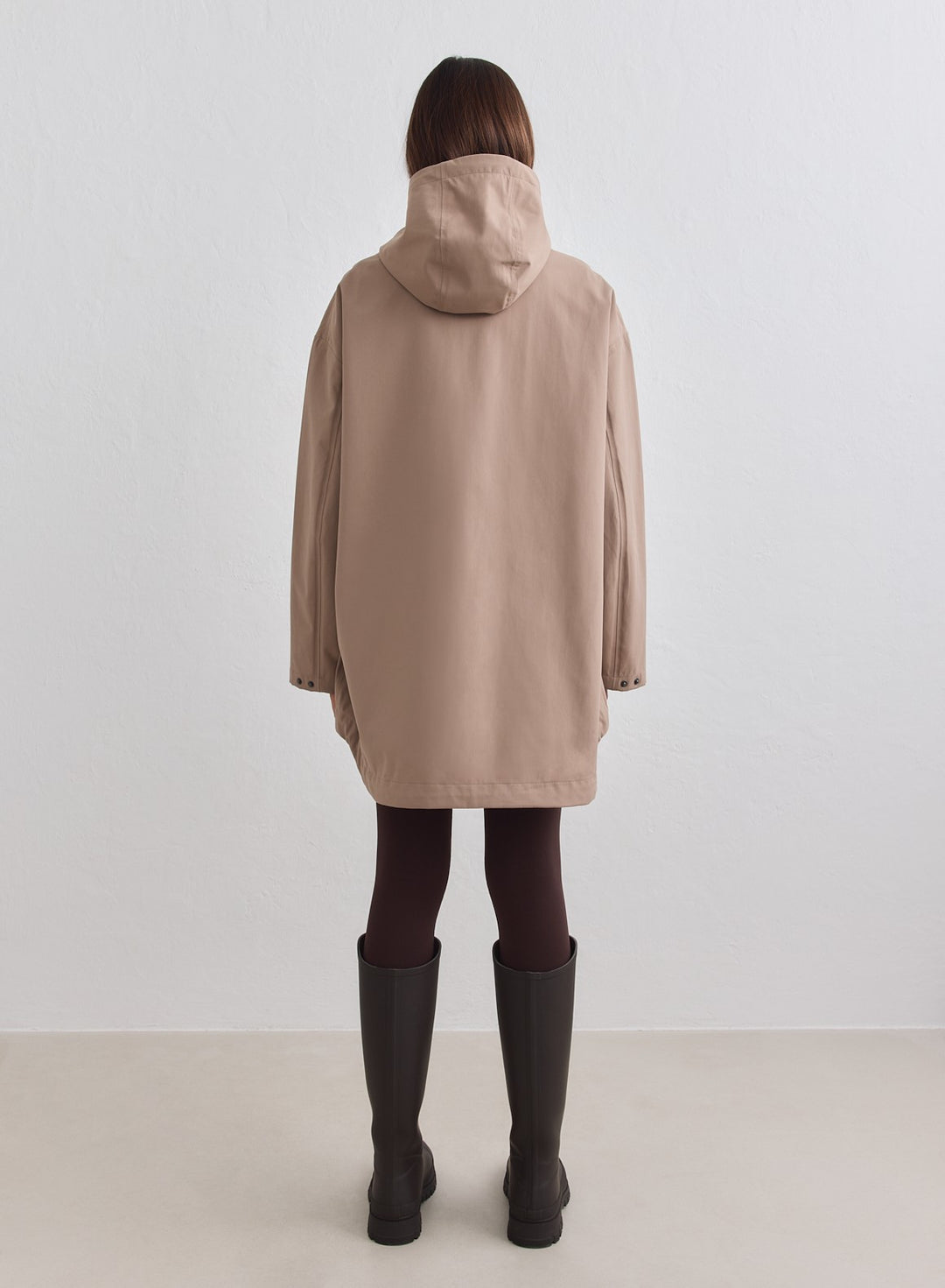 茶 aimo Espresso Waterproof Oversized Anorak – AIM'N