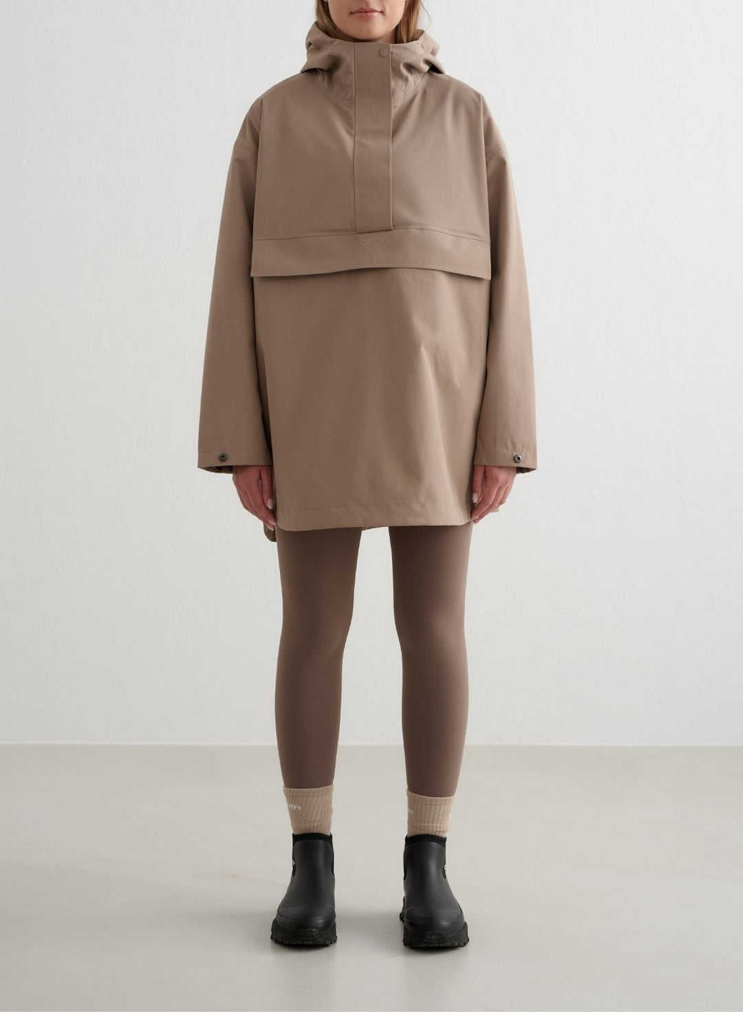 Espresso Waterproof Oversized Anorak – AIM'N