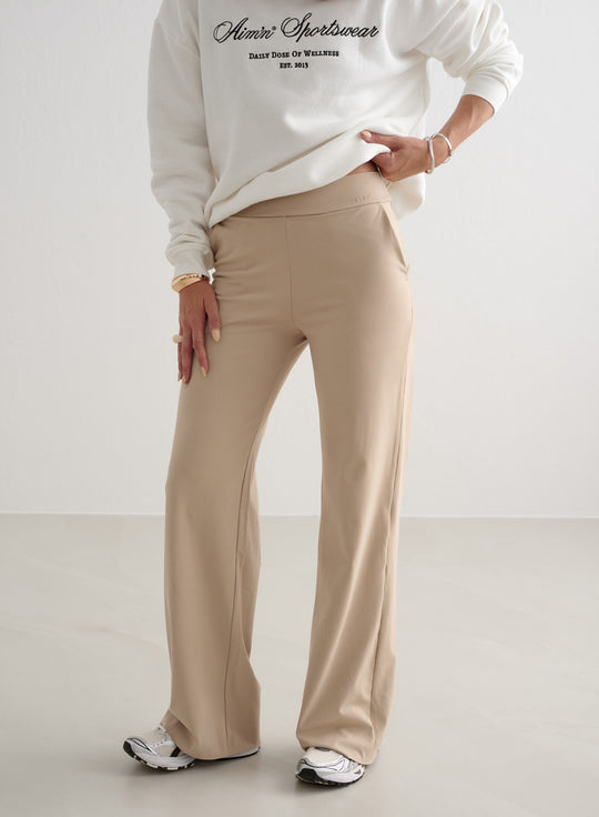 Beige Sense Wide Pants – AIM'N