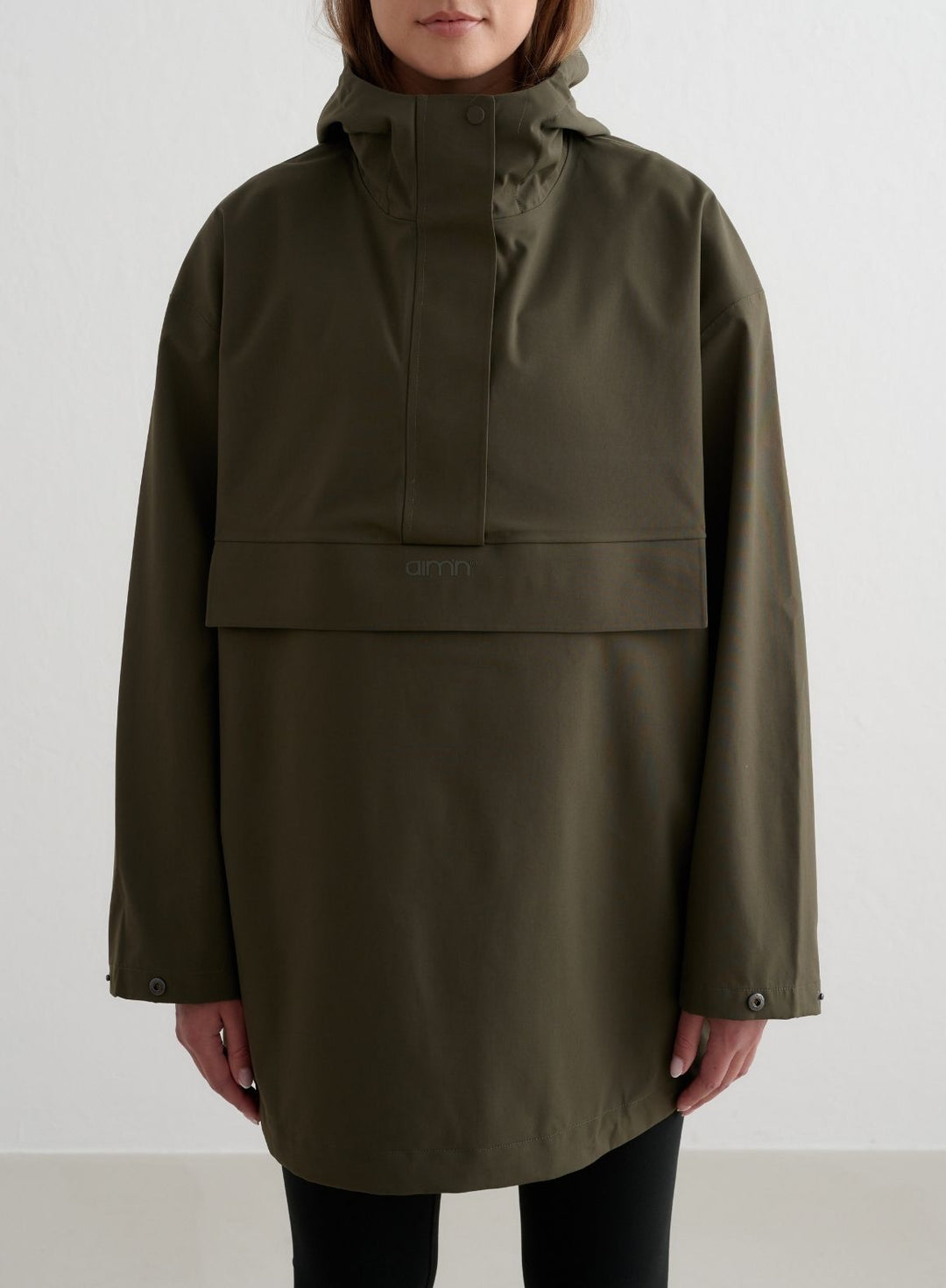Khaki Waterproof Oversized Anorak – AIM'N