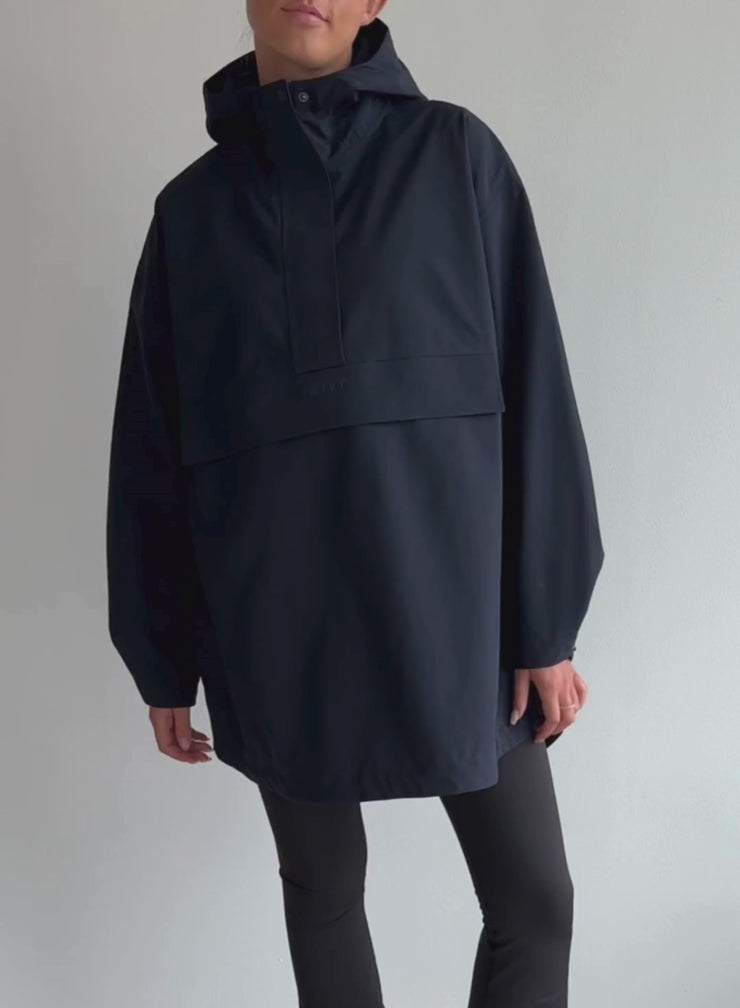 Navy Waterproof Oversized Anorak – AIM'N