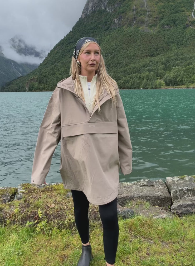 Espresso Waterproof Oversized Anorak – AIM'N