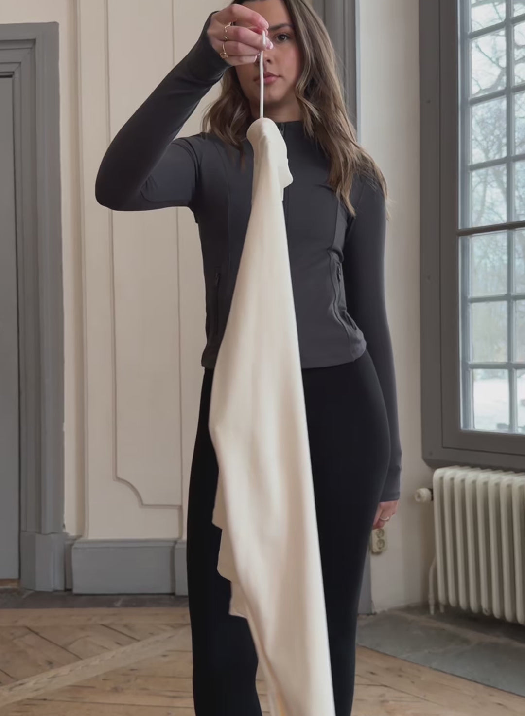 Almond White Sense Zip Jacket – AIM'N