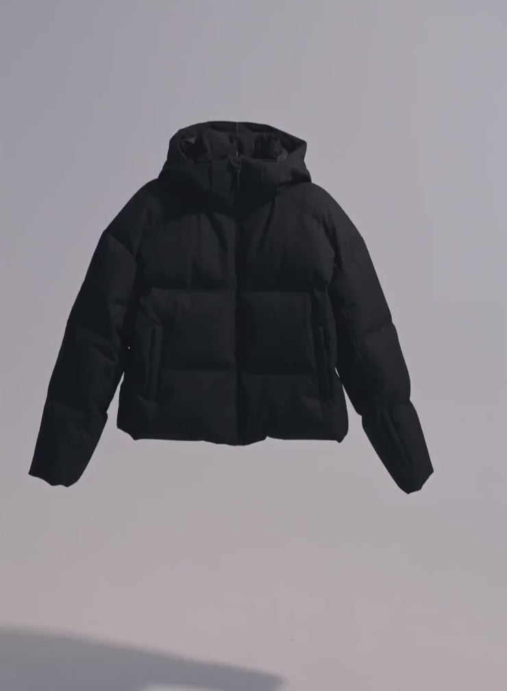 Black Cortina Puffer Jacket – AIM'N